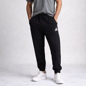 Adidas Men’s XL Black Jogger Sweatpants Logo Athletic Track Pants 70% Cotton